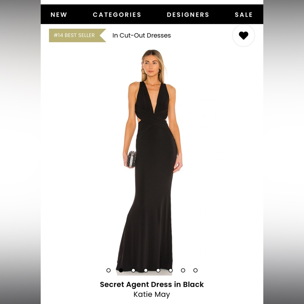 Katie May black cut out gown